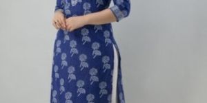 Blue Straight Kurti