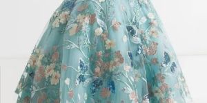 Zari Flower Butta Net Embroidery