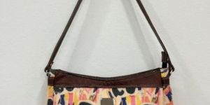 Ladies Jute and Cotton Canvas Shoulder Bag
