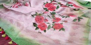 Printed Linen Sarees