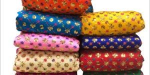 Designer Flower Embroidered Dupatta Fabric