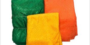 Hologram Tikali Net Chunari Fabric