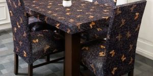 DivineTrendz Exclusive - Golden Butterfly Elastic Chair & Table Cover