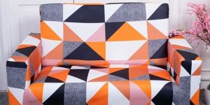 Prism Orange Elastic Sofa Slipcovers
