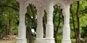 10 Feet White Marble Temple