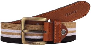 SCHARF Men's Twister Canvas Series Genuine Leather Belt