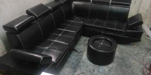 Leather Sofa Set with Center Table
