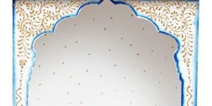 White Hand Carved Printed Wooden Temple