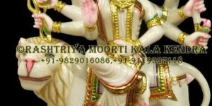 24 Inch Marble Durga Mata Statue