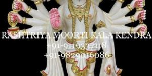 5 Mukhi Golden Marble Hanuman Statue