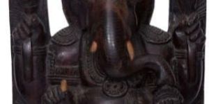 17x37 Inch Rose Wood Ganesha Statue