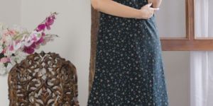 Women Pure Cotton Block Print Regular Jaipuri Nighty