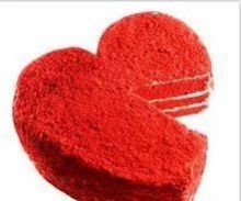 Red Velvet Heart Cake
