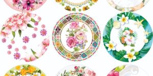Multicolor Printed Paper Plate Raw Material