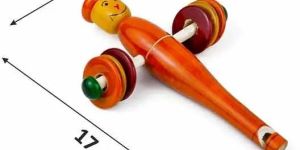 Wooden Whistle & Rattle Baby Toy