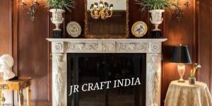 White Marble Fireplace