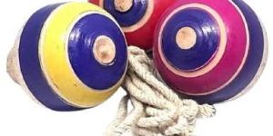 Wooden Spinning Lattoo with Thread