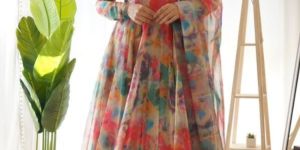 Multicolor Georgette Anarkali Suit Set