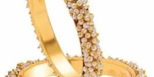 Gold Plated Pearl Bangle