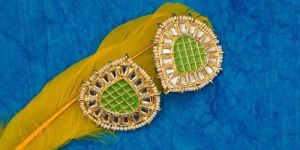 Golden & Green Party Wear Earring