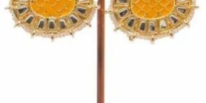 Golden & Yellow Party Wear Earring