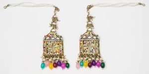 Multicolor Kundan Beaded Party Wear Earring