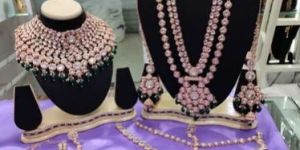 PInk & Green Bridal Jewellery Set