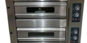 Stainless Steel Double Deck Gas Pizza Oven