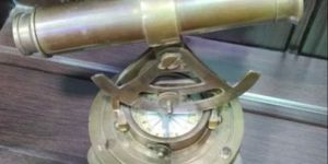 Golden Brass Antique Telescope Compass