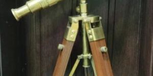 Wooden Tripod Brass Nautical Telescope