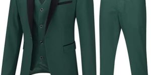 Green 3 Pieces Suit Men Designer Business Suit Official Suit Wedding Suit