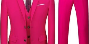 Rose Color 3 Pieces Suit Men Wedding Suit