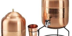 Copper Water Dispenser Pot with Stand