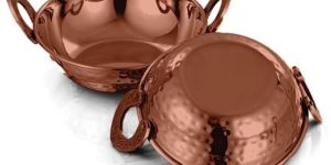 Stainless Steel PVD Rose Gold Kadhai Set