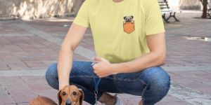 DOG POCKET Mens T-shirt
