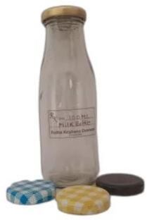 Round Glass Milk Bottle