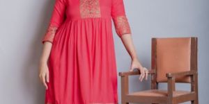 Ladies Pink Ethnic Gown