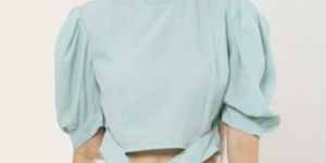 Half Sleeve Zipper Top
