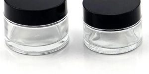Transparent Glass Cream Jar