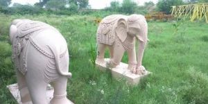 3 Feet Sandstone Elephant Statue