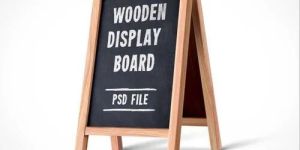 Wooden Menu Stand