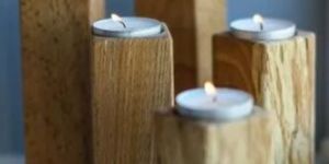 Wood Tea Light Holder
