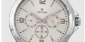 Men TITAN SILVER DIAL MULTIFUNCTION WATCH