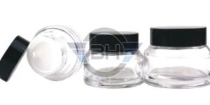Clear Slant Glass Jar