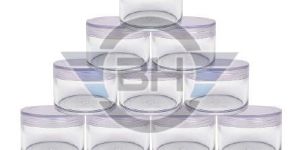 Transparent Plastic San Jar with Lid