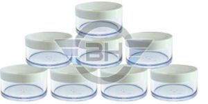 Transparent San Jar with White Lid