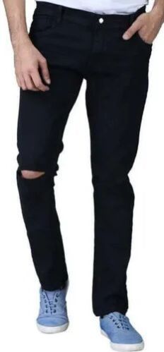 Men Denim Knee Ripped Jeans