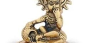 Gold Plated Laddu Gopal Statue