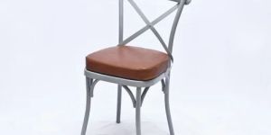 Iron CAFE CROSS SILVER CHAIR