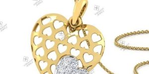 Modern Gold Diamond Pendant